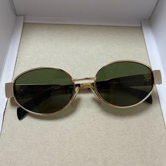Celine Triomphe Gold Metal 01 Sunglasses - Picture 1 of 5